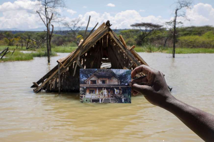 بالا آمدن سطح آب در دریاچه بارینگو ، کنیا به دلیل بارش های سنگین