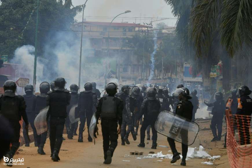  پلیس ضد شورش ساحل عاج در جریان انتخابات ریاست جمهوری