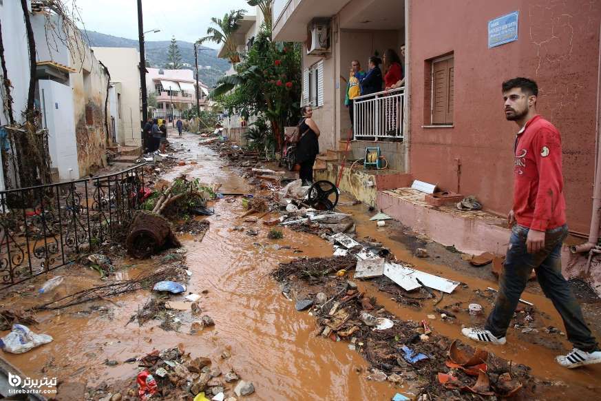 بارش های باران شدید در یونان 
