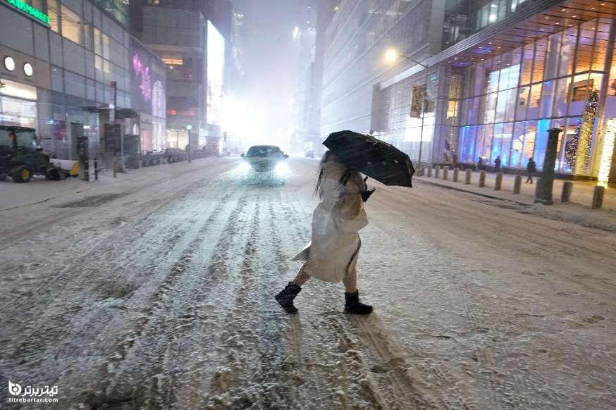 بارش برف شدید در شهر نیویورک 