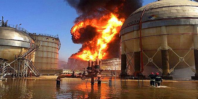 در پی حمله پهپادی به تاسیسات‌ نفتی عربستان رخ داد