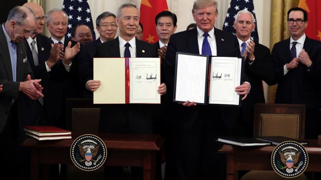 فاز نخست توافق واشنگتن و پکن امضا شد