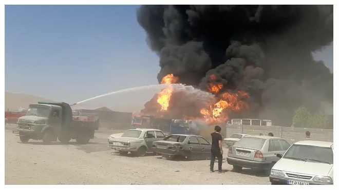 فیلم| ماجرای انفجار مخزن سوخت در کرمانشاه+عکس
