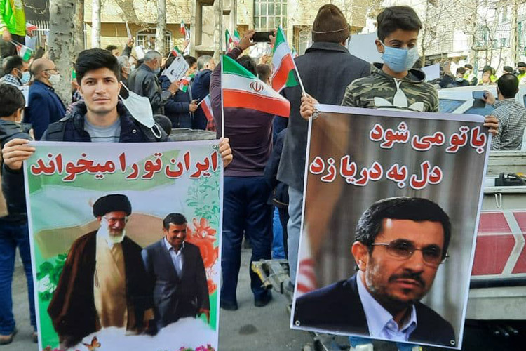 فیلم| جنجال تازه احمدی نژاد با تجمع هوادارانش در 22 بهمن+واکنش دولت