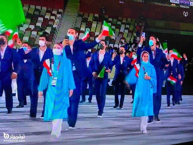 فیلم لحظه رژه تیم های ایرانی در المپیک توکیو 2021