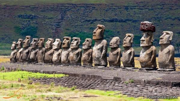 جزیره عجیب در شیلی/ راز مجسمه های جزیره ایستر