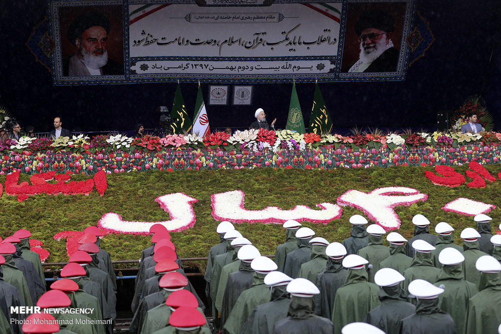 سخنرانی رئیس جمهور در مراسم راهپیمایی ۲۲ بهمن