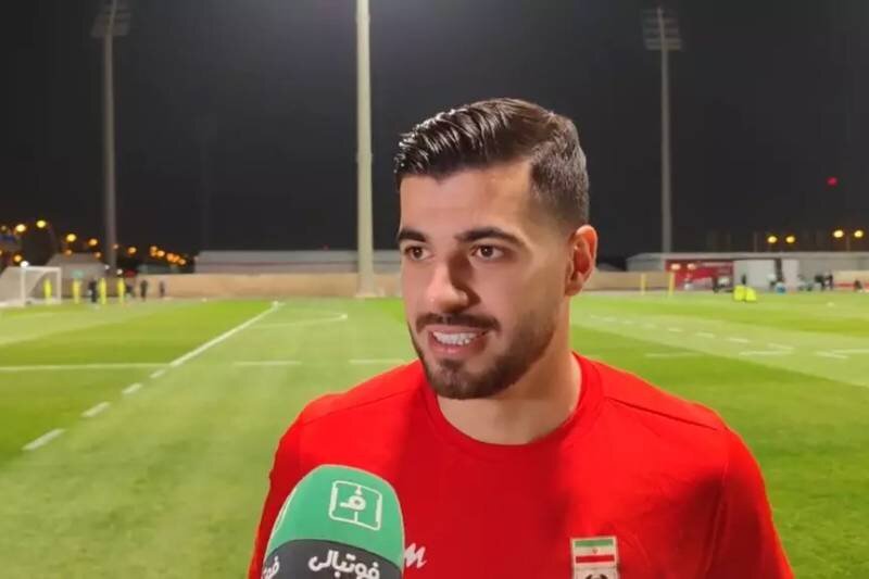  |  مصاحبه سعید عزت اللهی در حاشیه تمرین تیم ملی ۴۸ ساعت پیش از تقابل با فلسطین