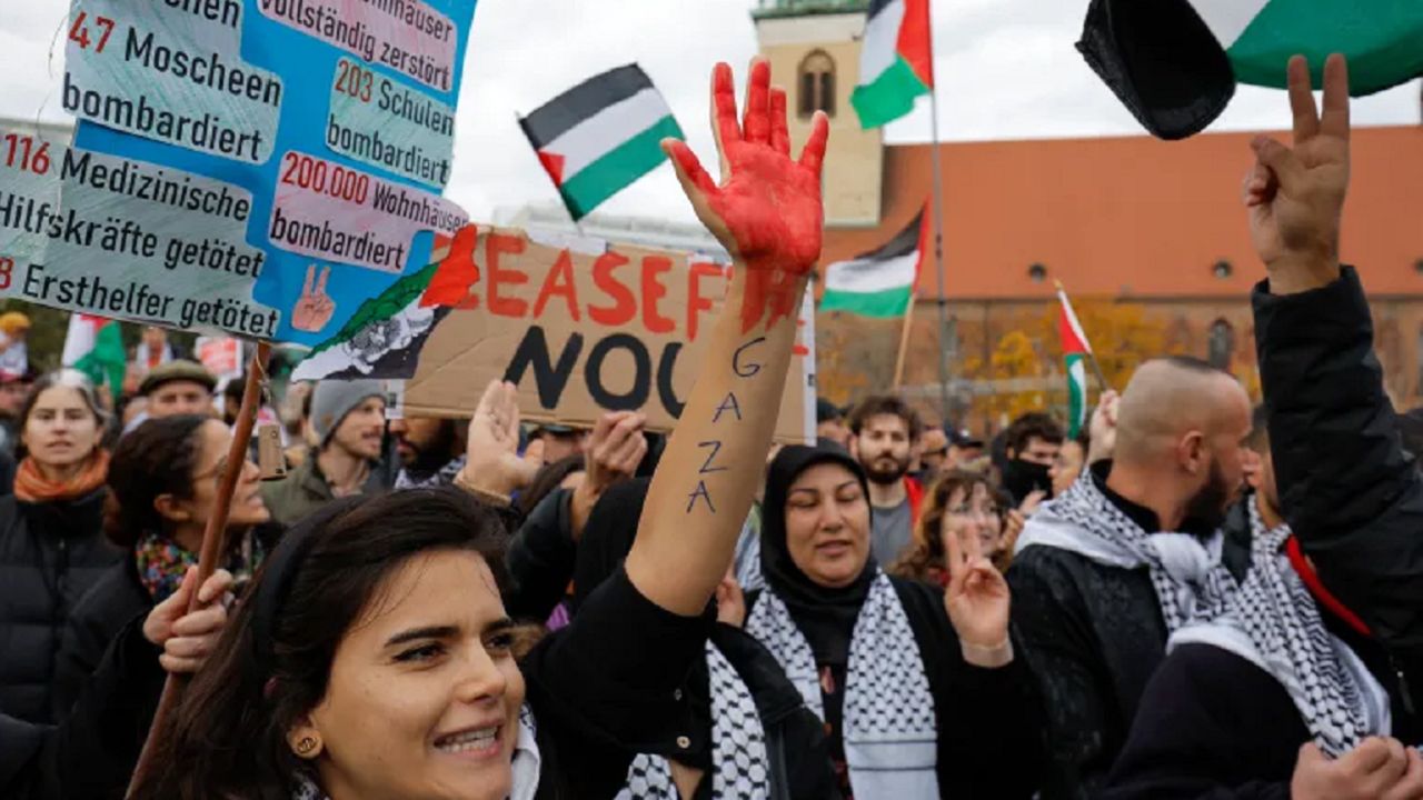 تظاهرات حامیان غزه در خیابان‌های برلین