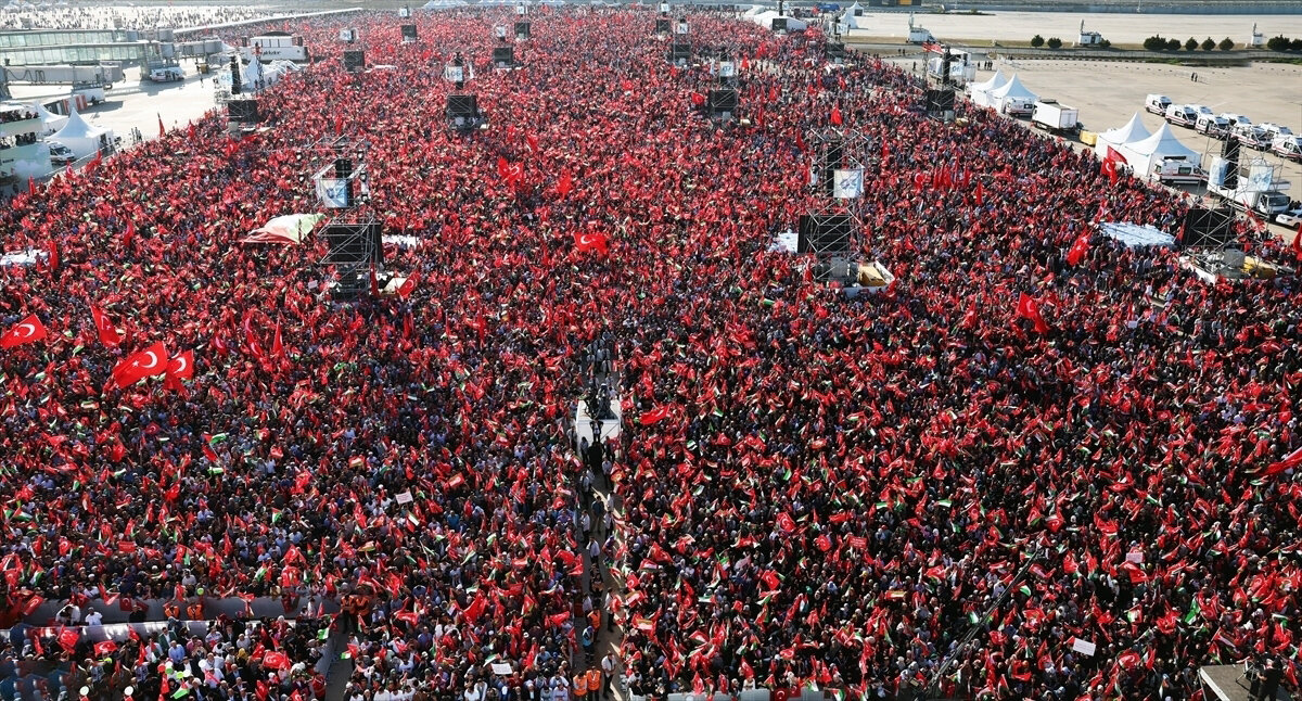 تصاویر | تجمع بزرگ حمایت از فلسطین در استانبول