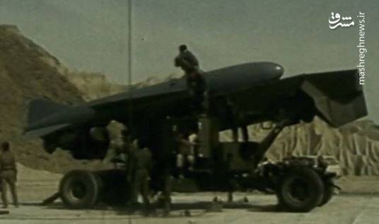 تصویری از اولین موشک ضدکشتی سپاه