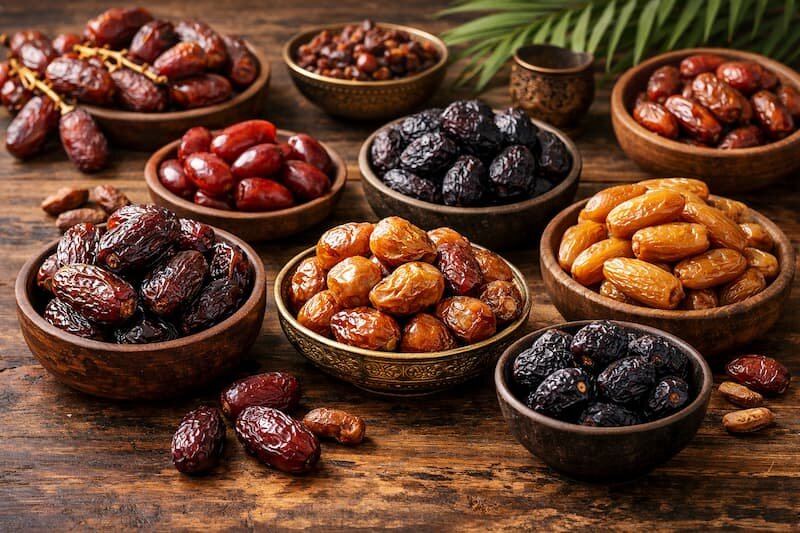 عکس | سفری به دنیای رنگارنگ خرماها در 9 طیف