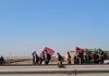 حرکت پر حجم زائران با پای پیاده به سمت چذابه حرکت پر حجم زائران با پای پیاده به سمت چذابه
