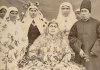 تصویری عجیب؛ سوگلی ناصرالدین‌شاه پایش را روی شکم یک زن گذاشت و عکس انداخت