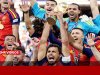 لحظه بالا بردن جام قهرمانی جام جهانی ۲۰۲۶ توسط بازیکنان اسپانیا لحظه بالا بردن جام قهرمانی جام جهانی ۲۰۲۶ توسط بازیکنان اسپانیا