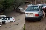 سیل در کرج ماشین‌ها را با خود برد! | ببینید