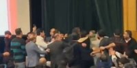ببینید | تشنج و درگیری در انتخابات نظام مهندسی استان البرز