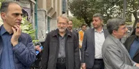 عکس | استایل جنگی علی لاریجانی در مراسم ختم؛ فانوسقه و شلوار شش‌جیب