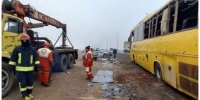 انحراف یک دستگاه اتوبوس در تهران حادثه آفرید+ تعداد مصدومان