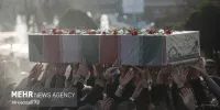 مراسم تشییع و تدفین شهید گمنام در وزارت فرهنگ و ارشاد اسلامی