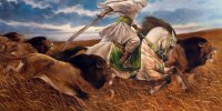 اثر حسن روح‌الامین برای میلاد حضرت علی(ع)/ شیر بیشه‌زار می‌تازد