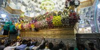 گل آرایی حرم حضرت معصومه (س) به مناسبت سالروز ورود حضرت به قم + (فیلم)