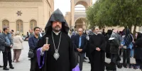 تصاویر | تجمع متفاوت ارامنه اصفهان در کلیسای وانک علیه جنایات اسرائیل