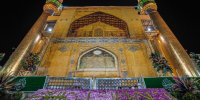 تصاویر |  گل آرایی حرم امیرالمومنین(ع) در آستانه ولادت حضرت زینب(س)