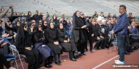 چهره غمگین و نگاه های معنادار عادل فردوسی پور در مراسم بدرقه پیکر «ملیکا محمدی» | تصاویر