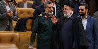 حضور فرمانده هوا فضای سپاه در یک مراسم با حضور رئیسی | تصاویر