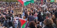 تصاویر لحظه اسلحه کشی به روی حامیان فلسطین در آمریکا! + (فیلم)