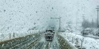 برف و کولاک وحشتناک در جاده خوی | ببینید