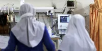 تجمع اعتراضی پرستاران این بیمارستان در تهران/ عکس