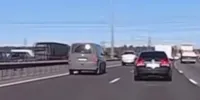 ببینید | تصادف دلخراش در بزرگراه به دلیل کاهش ناگهانی سرعت!