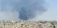 ببینید | فوری، اولین تصاویری از وقوع آتش‌سوزی گسترده در نجف اشرف
