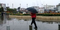 ببینید | ساعتی قبل؛ بارش شدید باران در شهر تبریز