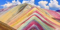 عکس | منظره‌ای رویایی و کمیاب از کوهستان رنگین کمان