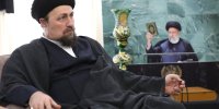 تصاویر | عکس‌های جدید گفتگوی جمیله علم‌الهدی با سید حسن خمینی و همسرش در خانه شهید رئیسی