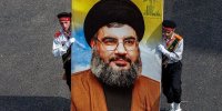 عکس | آخرین تصویر از محل دفن شهید نصرالله در بیروت