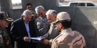 بازدید فرمانده مرزبانی از پروژه‌های انسداد مرز در تایباد