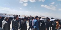 مراسم تدفین سه نفر از جانباختگان تصادف دانش‌آموزان کرمانی + عکس و فیلم