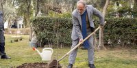 کاشت چند اصله نهال توسط اعضای شورای نگهبان به‌مناسبت روز درختکاری
