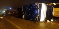 واژگونی اتوبوس در این جاده +جزئیات