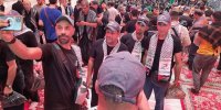 بیعت با زائران فلسطینی زیر خیمه امام حسین (ع) + فیلم