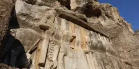 نقش برجسته بهرام دوم تنگ چوگان مرمت شد