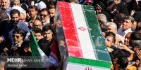 تشییع پیکر ۱۰ شهید حادثه تروریستی تفتان