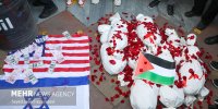 گزارش مهر از تجمع ضدصهیونیستی مقابل سفارت ترکیه در تهران