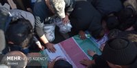 تشییع پیکر مطهر شهید گمنام در دبیرخانه دائمی کنگره ۱۰۶۰ شهید قوچان
