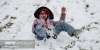شادی کودکان بیرجندی پس از بارش برف