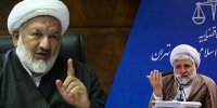 اشک‌های حمید نوری و محسنی اژه‌ای در مراسم تشییع دو قاضی شهید/ نوری زیر تابوت قاضی مقیسه را گرفت+تصاویر